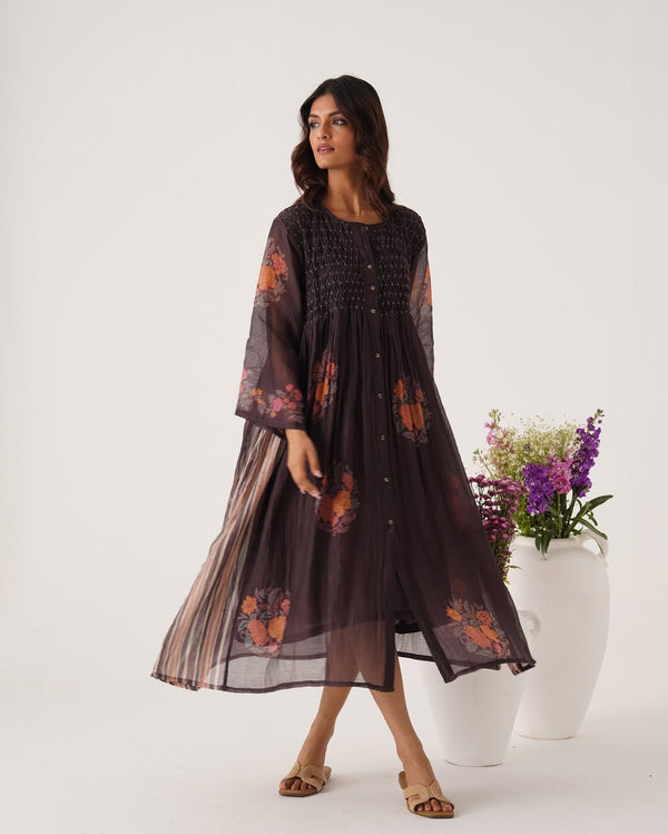 LEHER- INDO-WESTERN FLARE DRESS