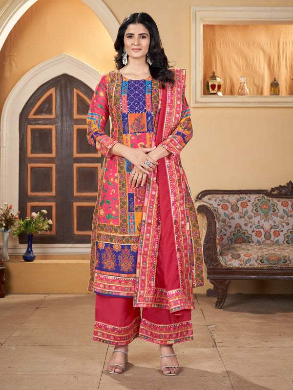 JOOHI PINK HEAVY FANCY PAIR WITH DUPATTA SET