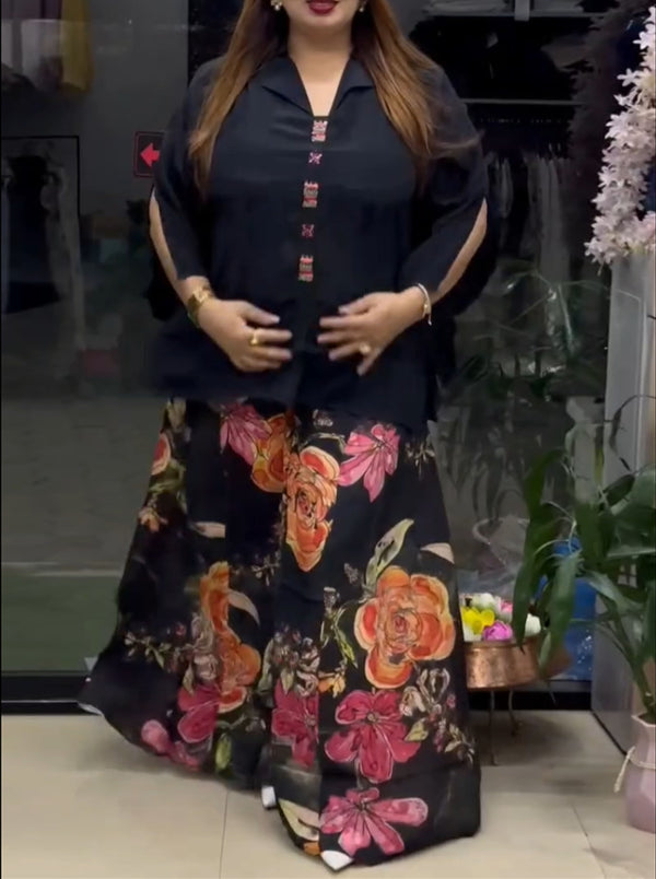 SAGUN-Co-ord Set (Top & Palazzo)